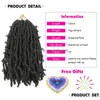 Extensions de cheveux synthétiques Butterfly Locs Nu pour femmes 36 pouces Soft Clogget Braids Brown Blonde Goddess Faux Locks1645145 Drop Delive Dhqse