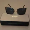 57313 Retro Randlose Sonnenbrille Marke Design Y2K Sonnenschirm Spiegel Dame Mode Schutz Brille Uv400