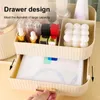 Boîtes de rangement Organisateur de bureau Boîte de salle de bain Cosmetics Box 360 Rotation des compartiments divisés Holder Idéal pour les femmes