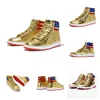 2024 Trump T Baloncesto Zapatos casuales The Never Surrender High-Tops Zapatos de diseño TS Running Gold Custom Hombres Zapatillas de deporte al aire libre Comfort Sport Trendy Lace-up Outdoor Ibk