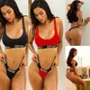 2019 Sexy Vrouwen Push-Up Strandbeha Bandage Verzending Gewatteerde Nieuwe Bikini Badmode Badpak Set S-XL Badpak Beachwear Gratis Zomer Lett Osnu