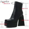 Boots Female Motorcycle Boots For Women Platform Strange Heel Fashion Women's Shoes 2022 Summer Popular Style Ankle Boots Zipper