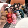 Urso violento boneca de borracha macia chaveiro internet celebridade carro dos desenhos animados criativo pingente acessórios mochilas casais bonitos