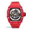 RM Watch Pilot Watch Popular Watch RM35-02 Collection RM3502 NTPT Red Devil Limited Edition Men's Fashion Leisure Sports Mechanical Watch