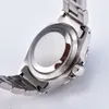 40mm 자동 기계식 시계 인간 운동 강철 쉘 알루미늄 광장 프레임 브레이슬릿 실크 브레이슬릿
