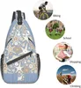 Backpack Seashell Christmas Print Cross Chest Bag Diagonally Hiking Daypack Crossbody Shoulder Sling Outdoor Cycling