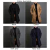 Men's Trench Coats Autumn And Winter Solid Color Single-breasted Luxury Wool Blend Long Warm Windbreaker-coats Tops Jackets Clothing