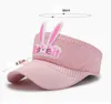 Summer Baby Visor Hat Cartoon Rabbit Peaked Cap Kiddler Outdoor Sport Sport Casual Sun Hap Oddychający dzianinowy kapelusz