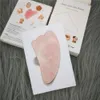 Face Massager Natural Jadeite Guasha Scraper Massage Rose Quartz Jadeite Guasha Stone Used for Facial and Neck Skin Enhancement Wrinkles Removal Beauty Car 240321