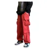 Pantalons pour hommes Hommes Cargo Taille élastique avec multi-poches Tissu respirant Conception de jambe large pour le style de streetwear sportif