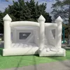 Atacado para atividades de festa, aluguel de festas, castelo inflável branco comercial em PVC para casamento com escorregador