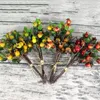 Decorative Flowers Floral Accessories Artificial Rosehip Berries Christmas Holly Garland Decorations Pine Cones Simulation Pomegranate