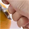 Utensili per frutta e verdura Pelapatate per agrumi e limoni Tipo di dito Pelapatate aperti per arancia Dispositivo Estrattore in acciaio inossidabile Peeling Strumento per sbucciare la cucina Pe Otojn