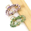 Hårklipp 5st Natural Stone Claw Clamp Butterfly Grab Chip Crystal Hairclip Amethyst Rose Quartz Hairpin Clip Acc