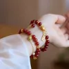 Tiktok Natural Red Agate Bracelet Nufulong Dumpling Dragon Advanced Hand Chain 년 연도의 의상