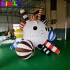 wholesale Outdoor christmas decoration giant inflatable snowman head ball airblown snow ball yard ornaments