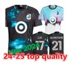 2023 2024 MLS FC Minnesota UnitedS Jerseys de futebol Kids Kit Man Major League 23/24 Camisa de futebol Home Starry Night Black Away Northern Lights Branco REYNOSO HLONGWANE6