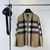 Designer Jacket Mens Zipper Coat Classic Plaid Casual Shirt High Quality Man Cardigan Jackets Fashion Baseball Uniform