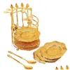 Dinnerware Sets 1 Set Of Cake Stand Biscuit Fruit Cookie Dessert Party Display Holder Drop Delivery Home Garden Kitchen Dining Bar Otsb6