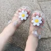Flickors blommesandaler för sommaren, gelékristallpolka dot sandaler, antislip för utomhus