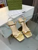 Designer Woman sandals Fashion party office Dress Shoes Lace up shallow cut shoes Slingback Sandals Rubber Leather