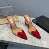 Designer glitter glitter a forma di cuore a forma di dita dei piedi ad alto amore sxey cuore muli in sandali donne di alta qualità sandalo