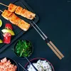Kök förvaring 1 par rostfritt stålspetshuvud japansk restaurang Använd sashimi pinnar