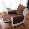 Housses de chaise tapis inclinable housse de canapé intégrée à carreaux marron pour résistant à la saleté pour coussin de salon