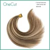 Extensões de cabelo retas com ponta I para mulheres 100% cabelo nautral feito à máquina Remy queratina peça de cabelo cor pura cabelo de fusão invisível