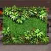 装飾的な花40x60cm緑の人工植物壁パネルプラスチック屋外芝生装飾結婚式の背景パーティーガーデングラスフラワー