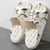 Hausschuhe Herren Graffiti Soft Sole Platform EVA Indoor Open Toe Flip Flops Beach Slides Flache Sandalen Druck Cartoon