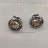 Boucles d'oreilles de luxe vintage pour femmes avec champagne éblouissant Zircon cubique Pierre transparente 10 couleurs disponibles Boucle d'oreille de créateur de perles en gros