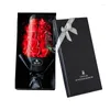 Dekorative Blumen Valentinstag Geschenk Rosen Künstliche Vergissmeinnicht Seifenstrauß Box