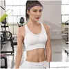 Bikiniset Bralette Draadloze gewatteerde groene sportbeha Crop top van mesh Hardlopen Fitness Yoga Gym Brasserie Sportbeha's Dames Push-up Sportb Otbqf