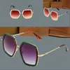 Classic luxury designer sunglasses woman rectangle plated gold frame glasses uv400 protection sunglasses travel beach shading convenient to carry fa087 E4