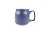 Kubki ceramiczny kubek do herbaty do porcelanowych matowych niebieskich filiżanek biuro i dom z uchwytem