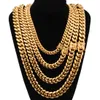 Best High Quality Saudi Thailand 18k Gold Plated Stainless Steel Men Gold Filled 20mm Gold Cuban Chains Necklace Jewelry