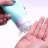 Garrafas de armazenamento Silicone Viagem Higiene Pessoal Portátil 60/90ml Loção Recarregável Tubo de Aperto À Prova de Fugas Garrafa Vazia