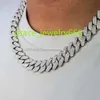 Anpassat namn Moissanite Necklace Personlig 925 Solid Silver typskylt Iced Diamond Neckor for Women Wedding Fine Jewelry