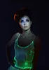 2021 Custom Summer Lady White Black Music Fastival Hot Sale Led Glow Light Up Womens Tank Tops