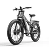 Shengmilo S600 26 Inch Electric Mountain Bike 2000W Dual Motor E-Bike Full Suspension Off-Road Fat Tyre Bicycle 840WH City Commuter Bikes E-MTB Moped