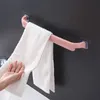 Towel Rings Adhesive Towel Rack Bathroom Towel Bar Shelf Wall Mounted Towels Hanger Toilet Holder Kitchen Bathroom Organizer 240321