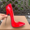 Pumps 16cm Extreme Metal High Heels Stilettos Sexy Women Red Pumps Fetish SM Model Party Unisex Man Shoes Crossdresser Plus Size46