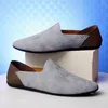 Casual Shoes Men Miness Fashion Boat Footwear Man marka skórzane mokasyny jazdy wygodnie napęd na lekki miękki