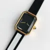 U1 Top AAA Classic Designer Watch Premiere Series Stylish women black gold small sugar cube equipped Sapphire quartz movement Ultra Thin velvet texture rubber strap