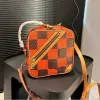 2024 bolso de los hombres de la moda nueva bolsa de mensajero de ajedrez diseñador bolsa de caja cuadrada primavera y verano clásico damier tablero de ajedrez hombro crossbody bolso