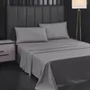 Set di biancheria da letto Set di lenzuola Solid El Luxury Traspirante Raffreddamento 4 pezzi con federa per doppia/completa