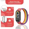 Bandes de montre Bracelet en nylon pour Xiaomi Mi Band 8 Bracelet multicolore Bande souple Miband Bracelet Sport Loop Mi Band8 Accessoires Y240321