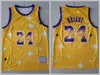 Rétro 24 Bryant Vintage Basketball Jerseys Chemise de retour pour les fans de sport Couleur de l'équipe Noir Rayure Rouge Blanc Vert Jaune Violet Broderie et couture Vêtements de sport