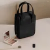 Cosmetic Bags Letter PU Leather Bag Elegant Waterproof Zipper Makeup Pouch Shell Shape Handbag Travel Wash